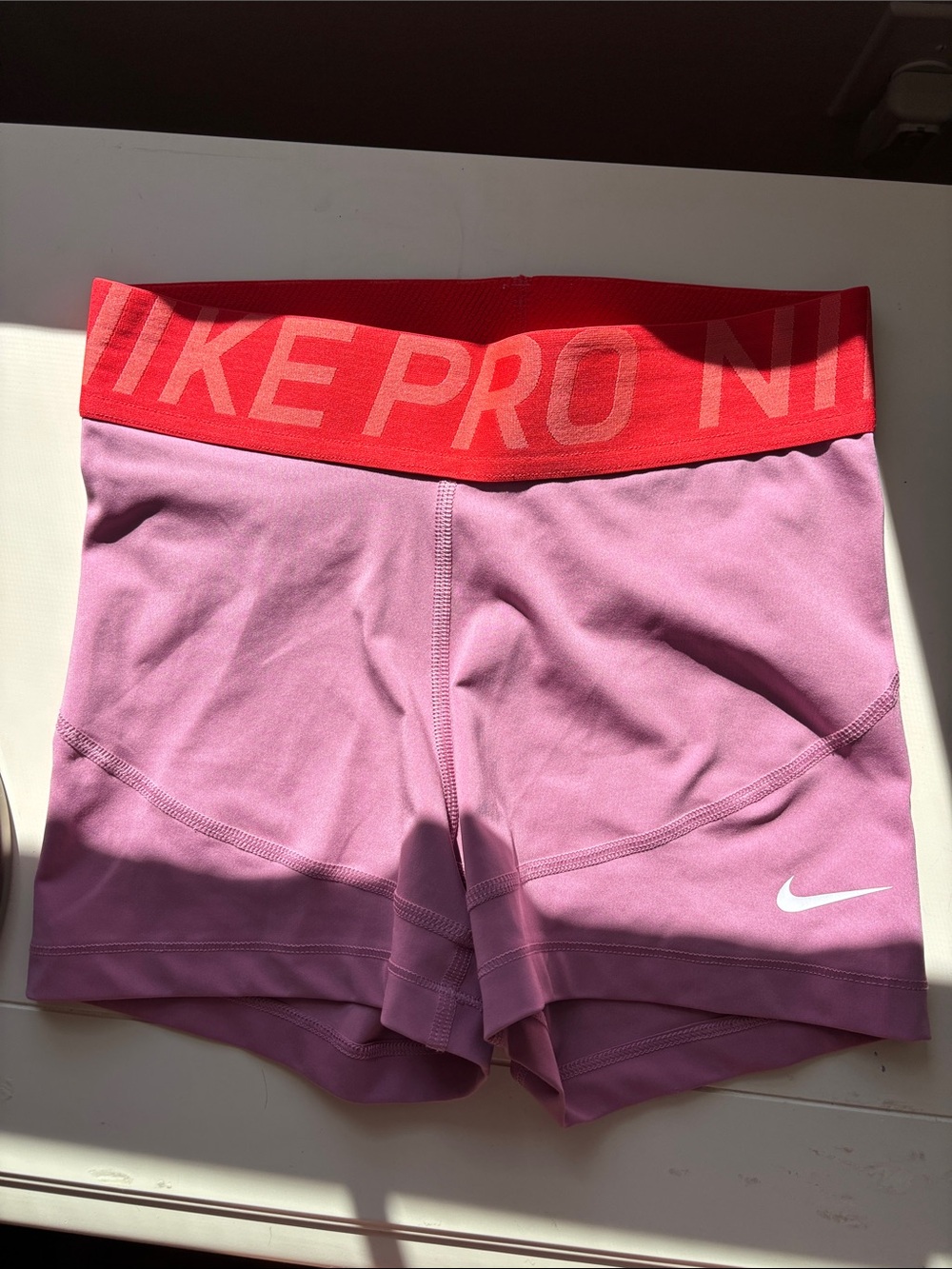 Nike Pro 3” Spandex - pink, women’s XS